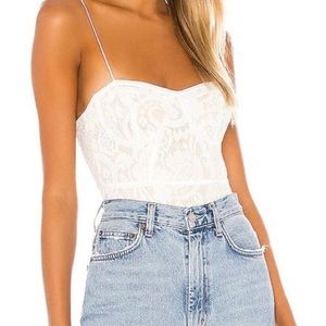 superdown white lace top